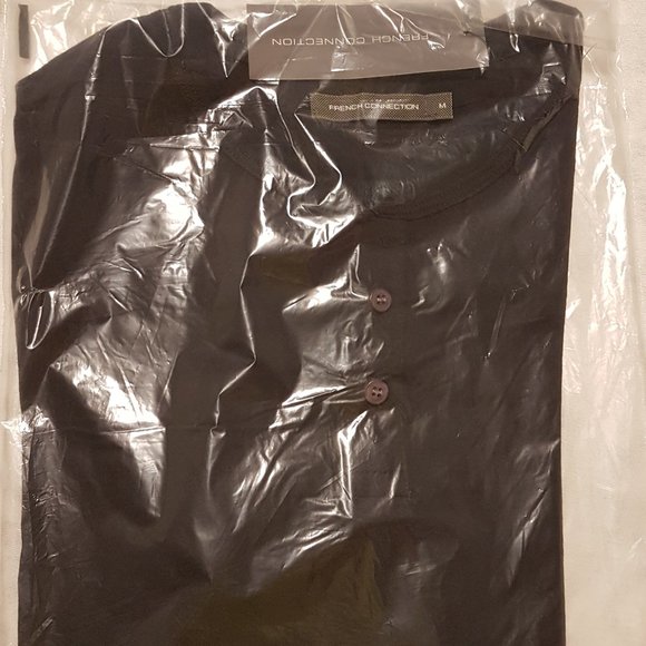 French Connection Long Sleeve Shirt Medium Navy - Picture 2 of 6